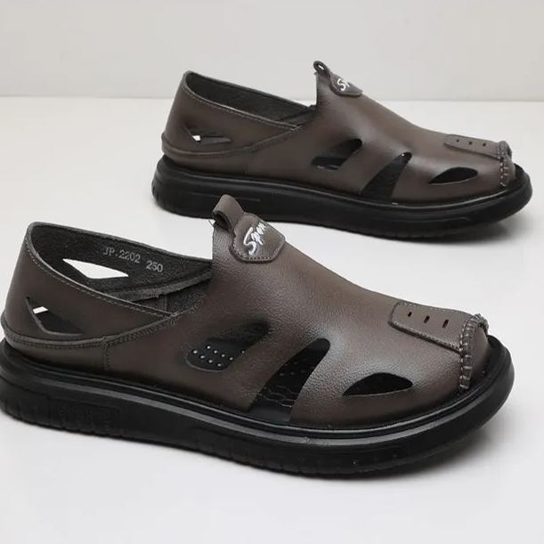 Men's Outer Wear Lightweight Cowhide Beach Shoes-Zdaazd