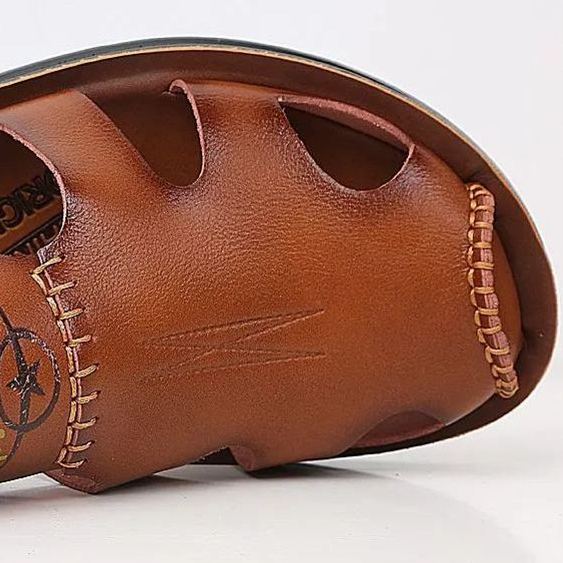 Cowhide soft sole two wear casual men's sandals-Zdaazd