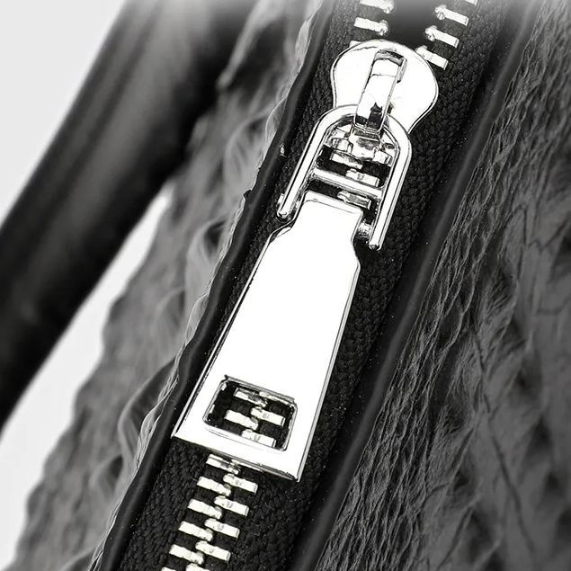 Crocodile Leather Handbag Men's Business Briefcase Crossbody Computer Bag-Zdaazd