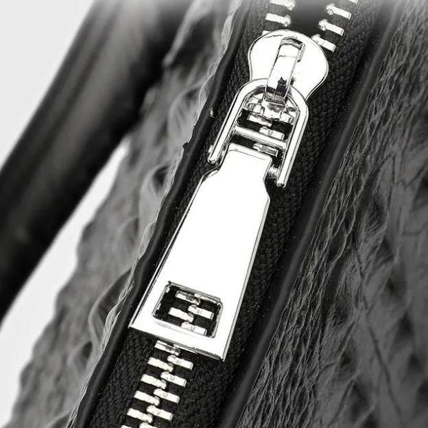 Crocodile Leather Handbag Men's Business Briefcase Crossbody Computer Bag-Zdaazd