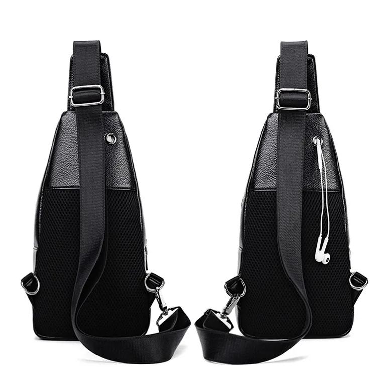 Crocodile Leather Chest Bag Crossbody Men-Zdaazd