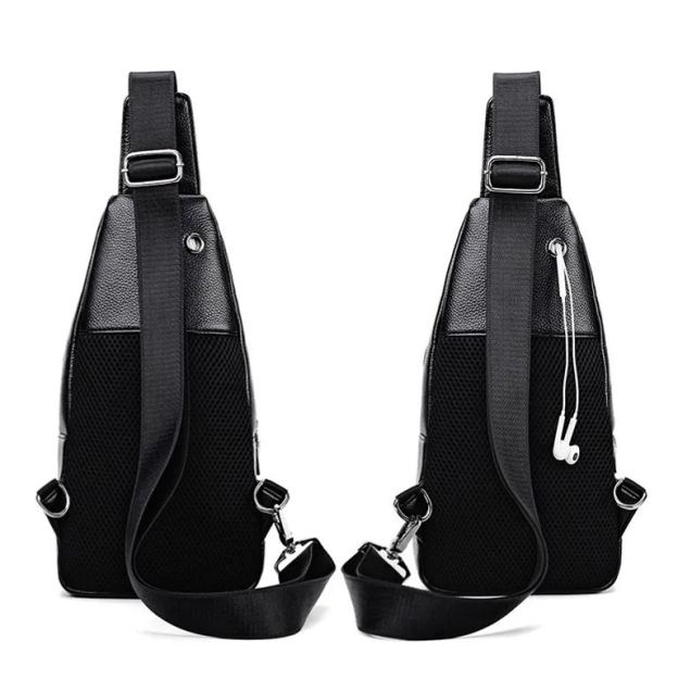 Crocodile Leather Chest Bag Crossbody Men-Zdaazd