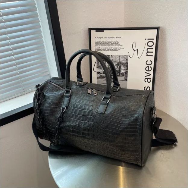 Short trip bag large capacity crocodile leather waterproof man-Zdaazd