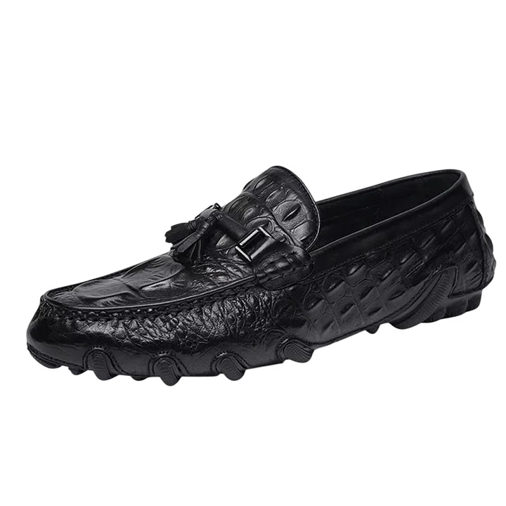 Spring, summer and autumn men's casual shoes crocodile pattern leather shoes-Zdaazd