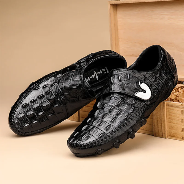 High-end business crocodile leather men's shoes-Zdaazd