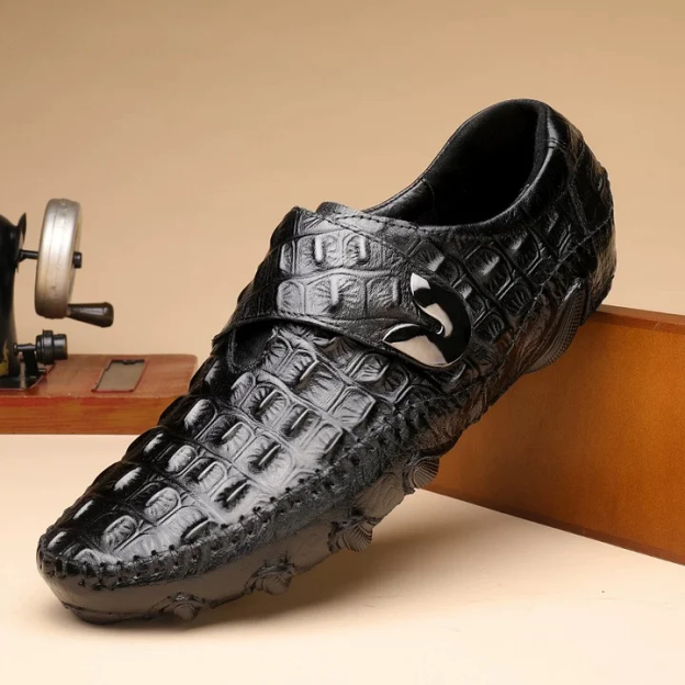 High-end business crocodile leather men's shoes-Zdaazd