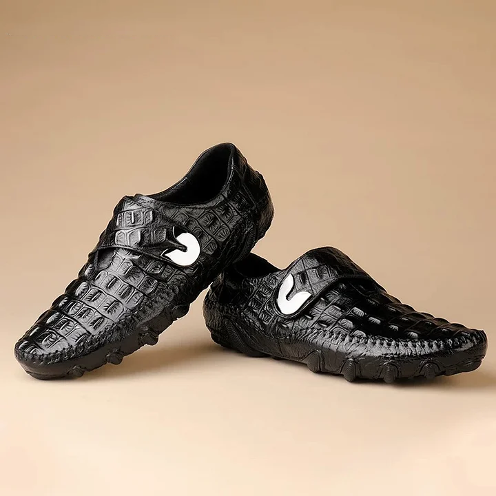 High-end business crocodile leather men's shoes-Zdaazd