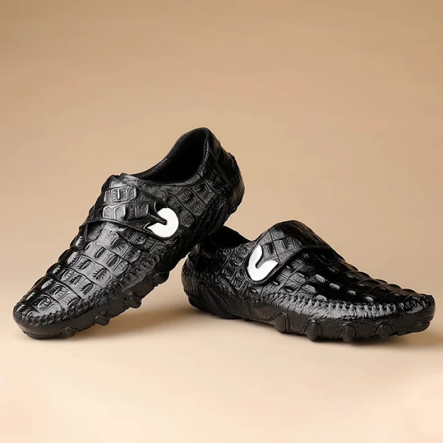 High-end business crocodile leather men's shoes-Zdaazd