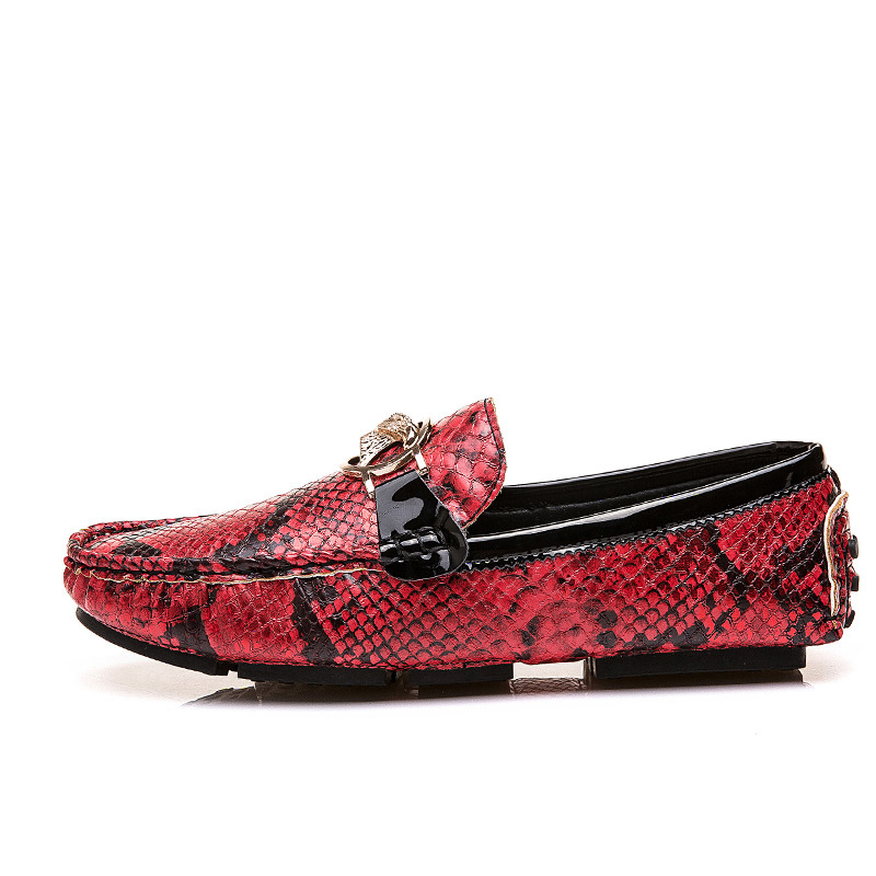 Trendy snake print loafers-Zdaazd
