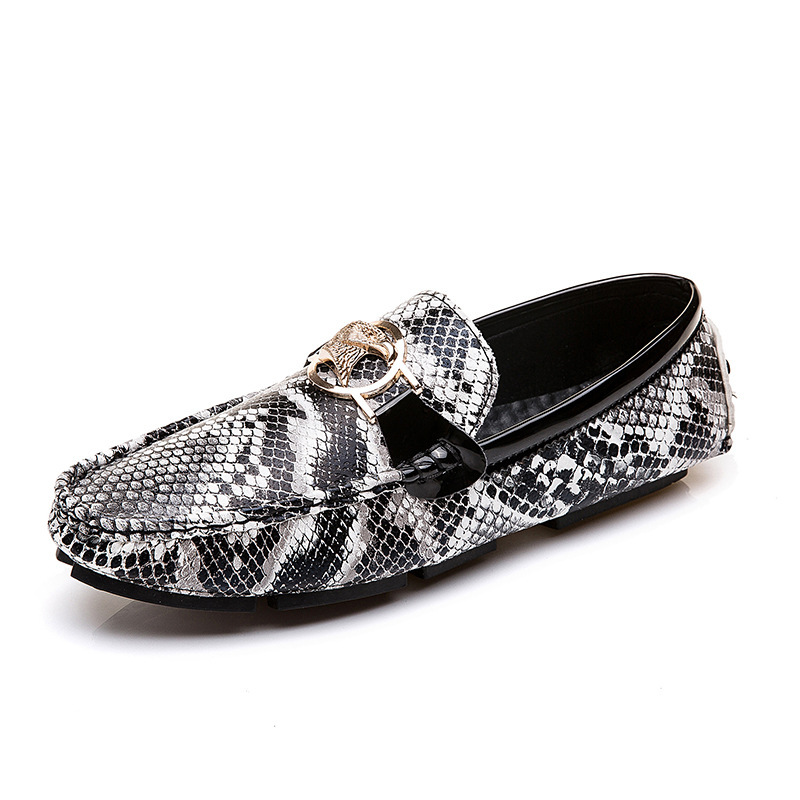 Trendy snake print loafers-Zdaazd