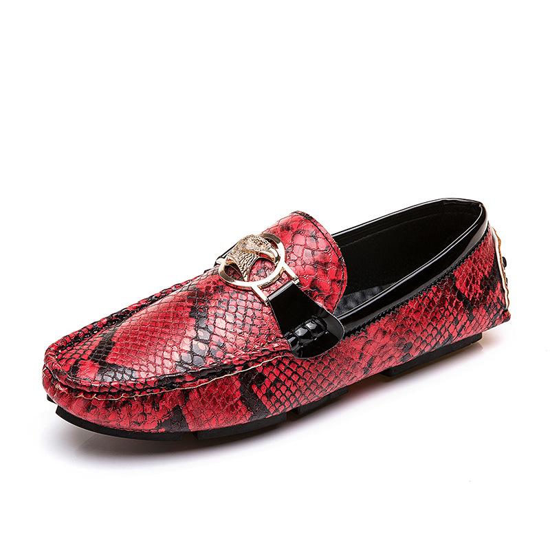 Trendy snake print loafers-Zdaazd