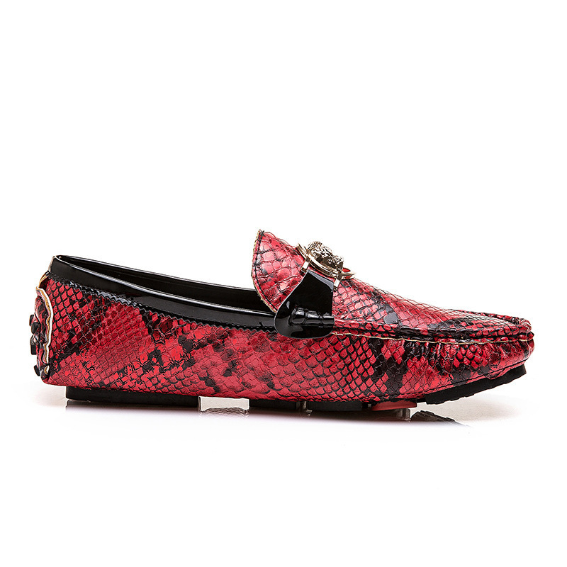 Trendy snake print loafers-Zdaazd