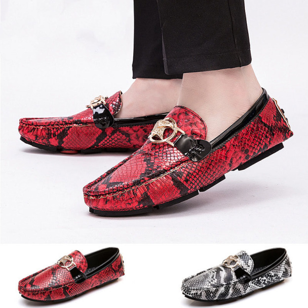 Trendy snake print loafers-Zdaazd