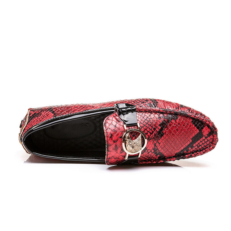 Trendy snake print loafers-Zdaazd