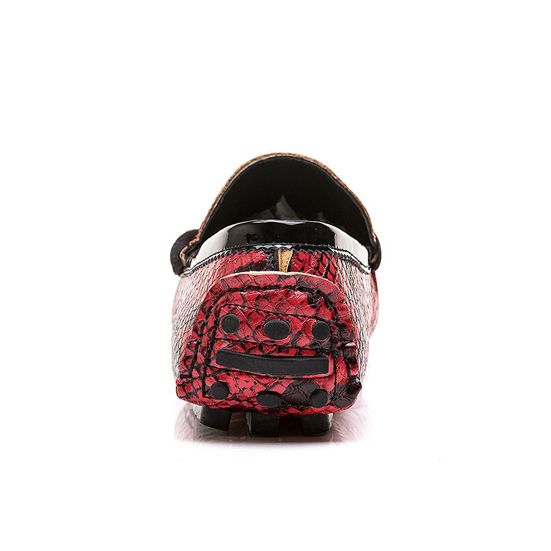 Trendy snake print loafers-Zdaazd