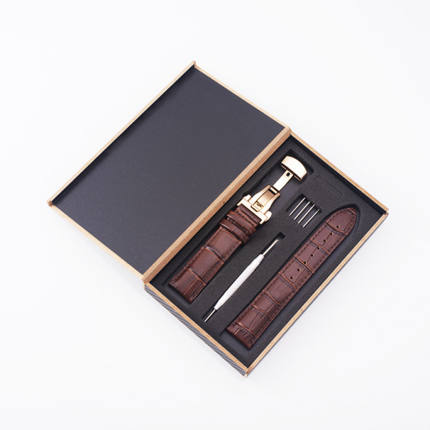 Butterfly buckle crocodile leather wristband-Zdaazd