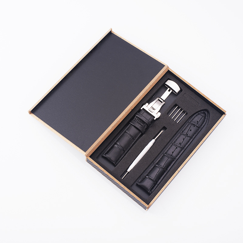 Butterfly buckle crocodile leather wristband-Zdaazd