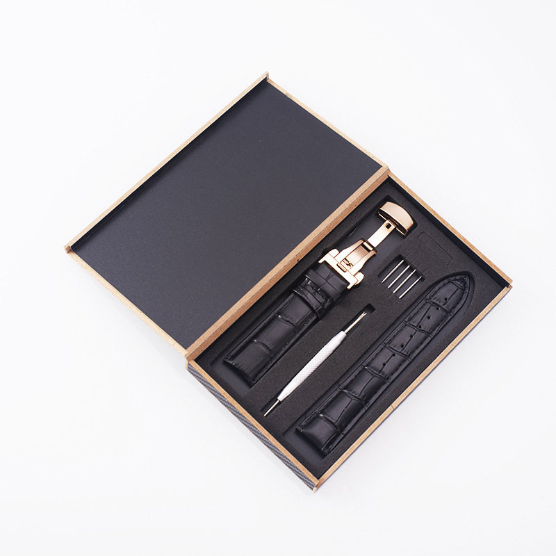 Butterfly buckle crocodile leather wristband-Zdaazd