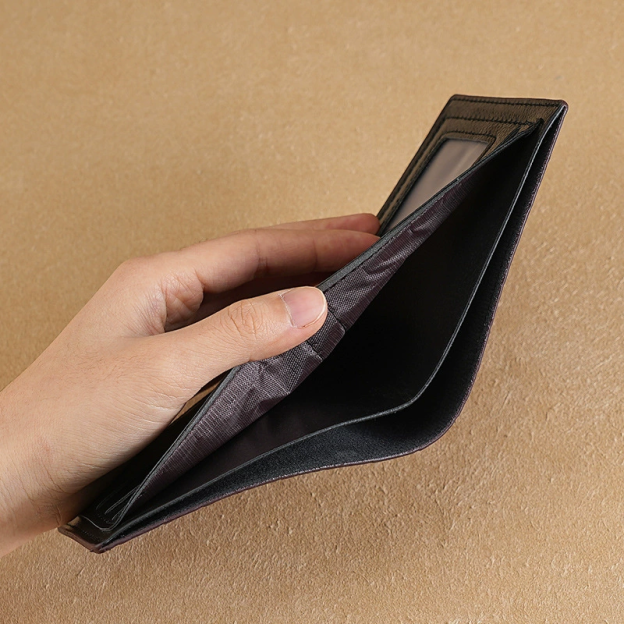 Crocodile leather men's short bifold wallet-Zdaazd