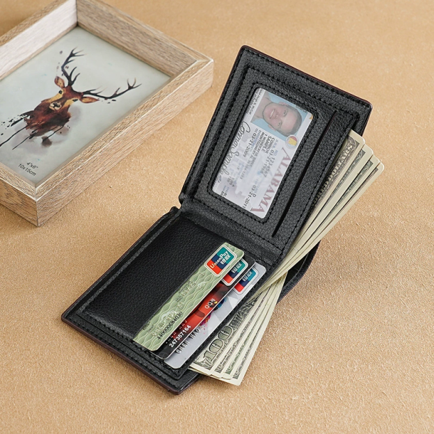 Crocodile leather men's short bifold wallet-Zdaazd