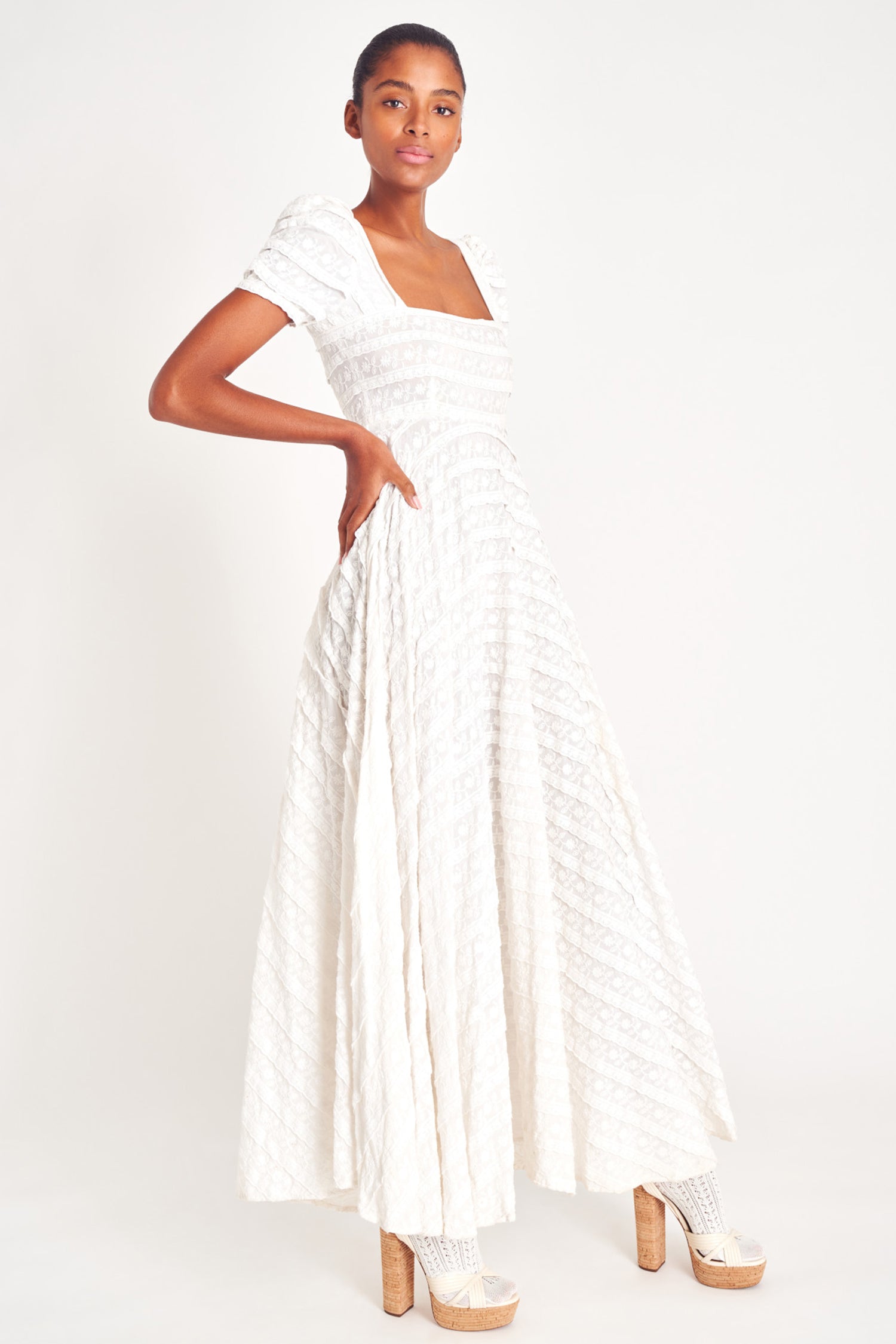 Ryan Catalina Lace Maxi Dress-morningim