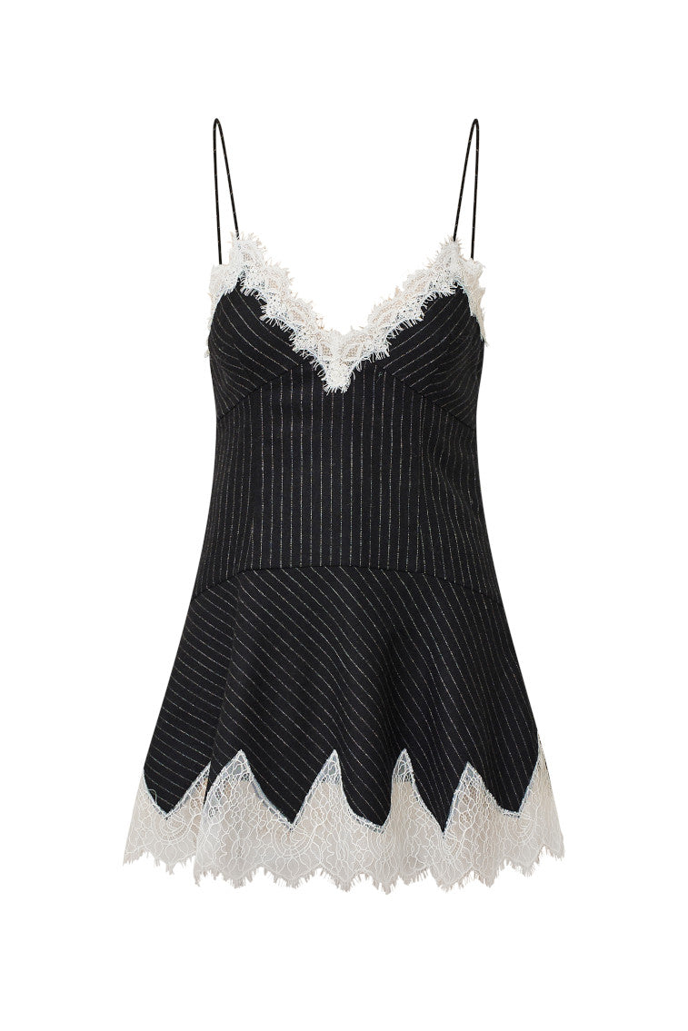 Teddi Pinstriped Mini Dress-morningim