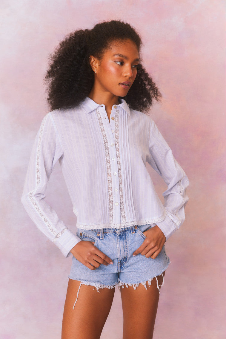 Rosaway Cotton Stripe Top-morningim
