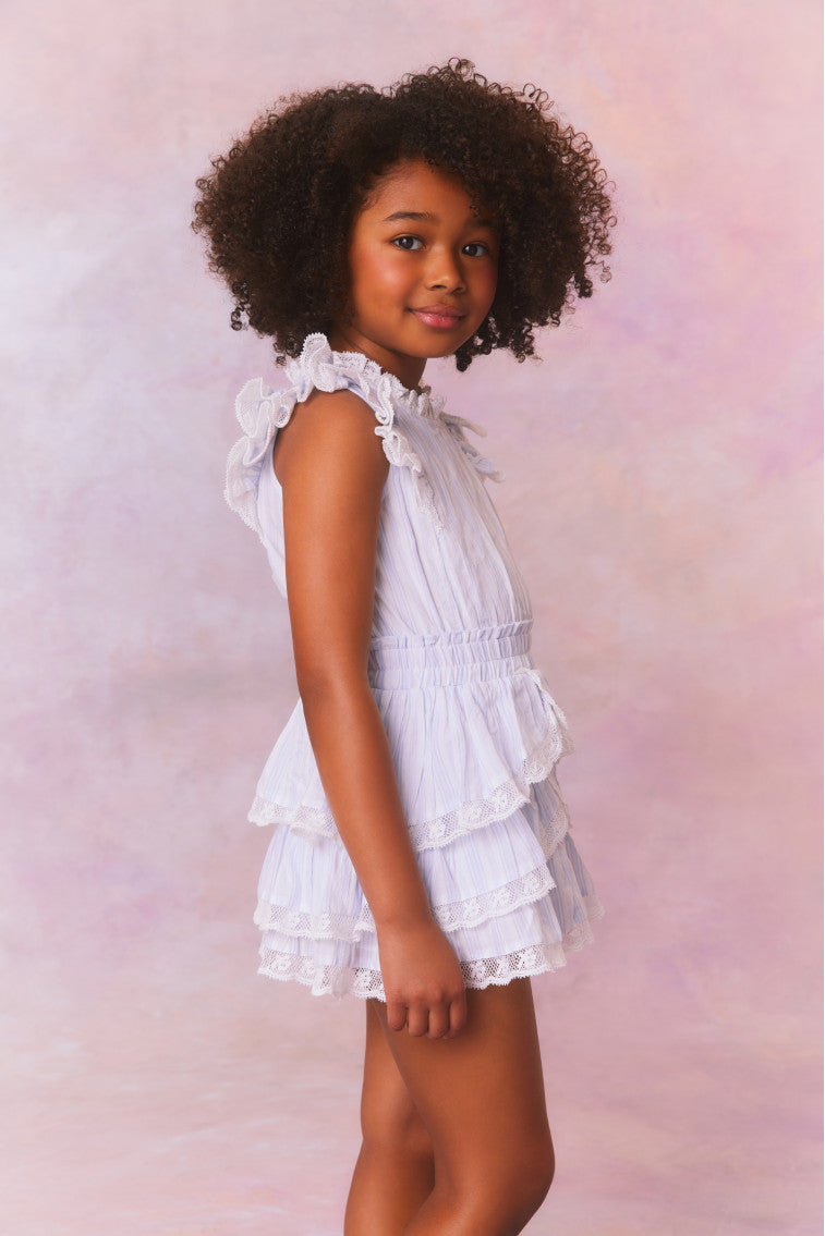 Girls Janelly Cotton Stripe Dress-morningim