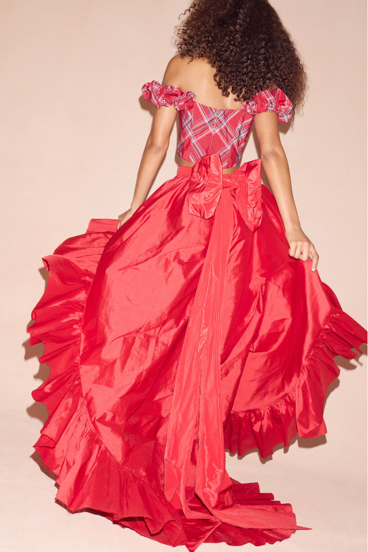 Maryjane Tartan Bustier Top-morningim