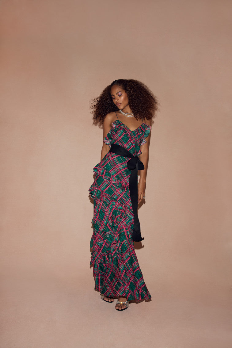 Rialto Silk Tartan Dress-morningim