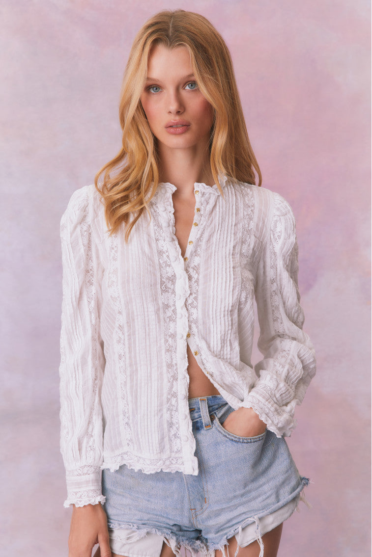 Jacque Cotton Blouse Top-morningim