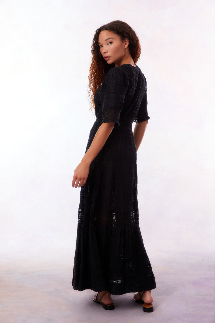 Minka Maxi Dress-BLACK-morningim