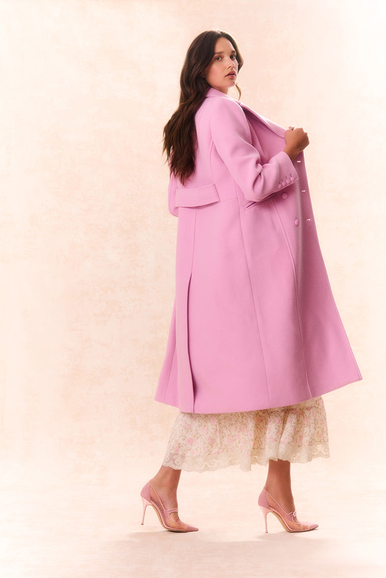 Angeli Wool Military Coat - PIROUETTE PINK-morningim