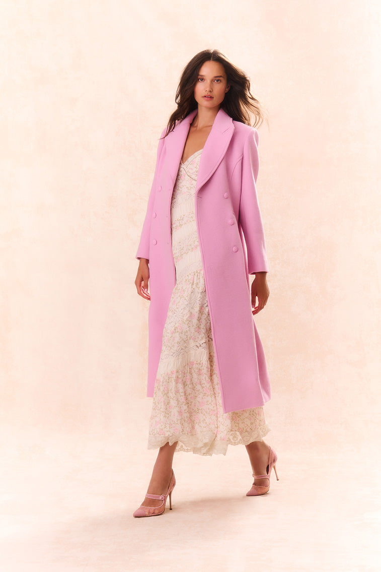 Angeli Wool Military Coat - PIROUETTE PINK-morningim