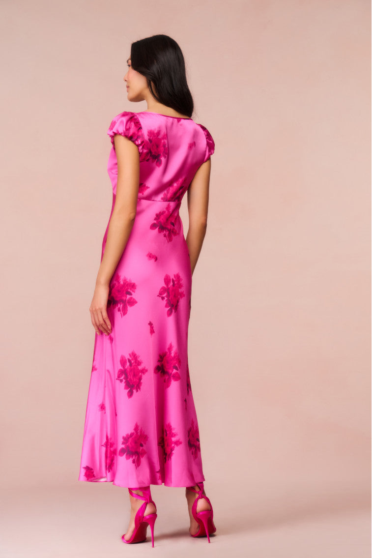 Joelette Floral Satin Maxi Dress-morningim