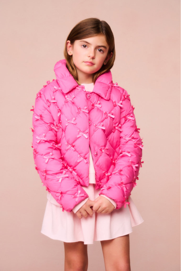 Girls Maricala Quilted Bow Jacket-morningim