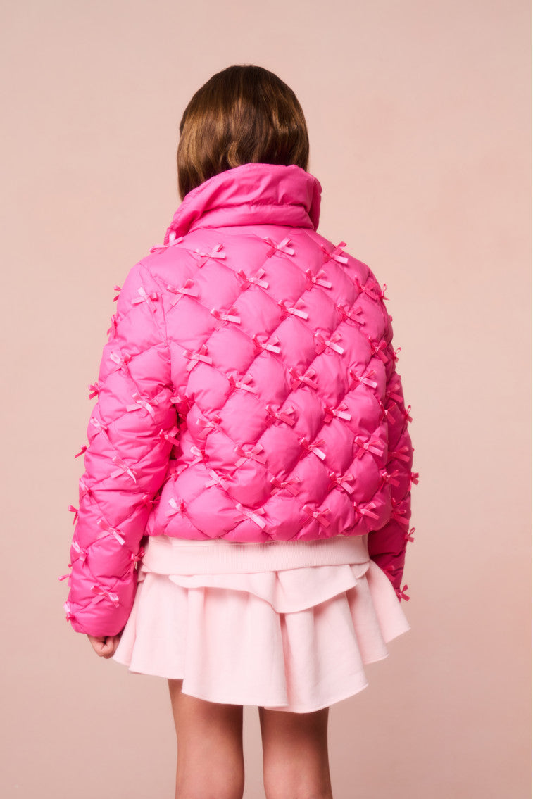 Girls Maricala Quilted Bow Jacket-morningim