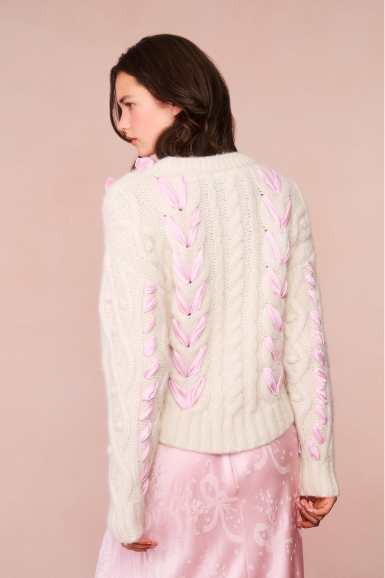 Parson Alpaca-Blend Ribbon Pullover - ICY BLUSH-morningim