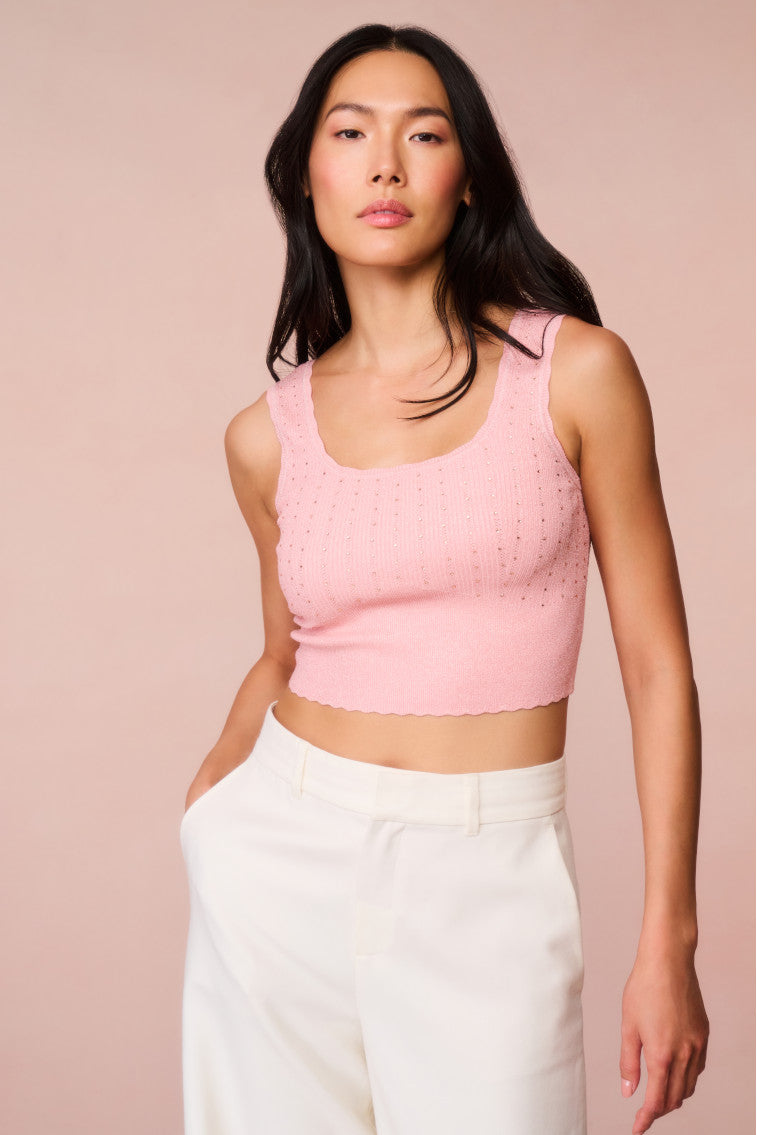 Prague Crystal Knit Tank Top-morningim