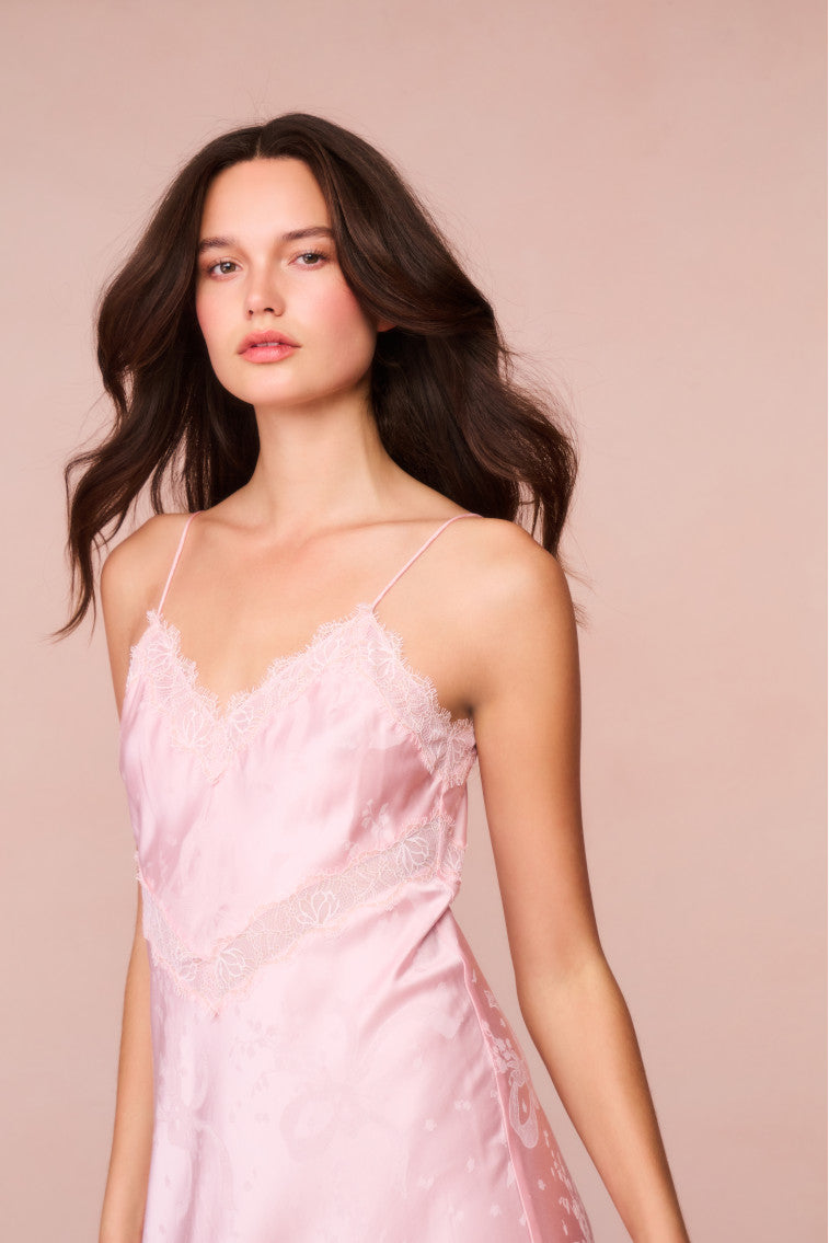 Serita Bow Jacquard Maxi Dress-morningim