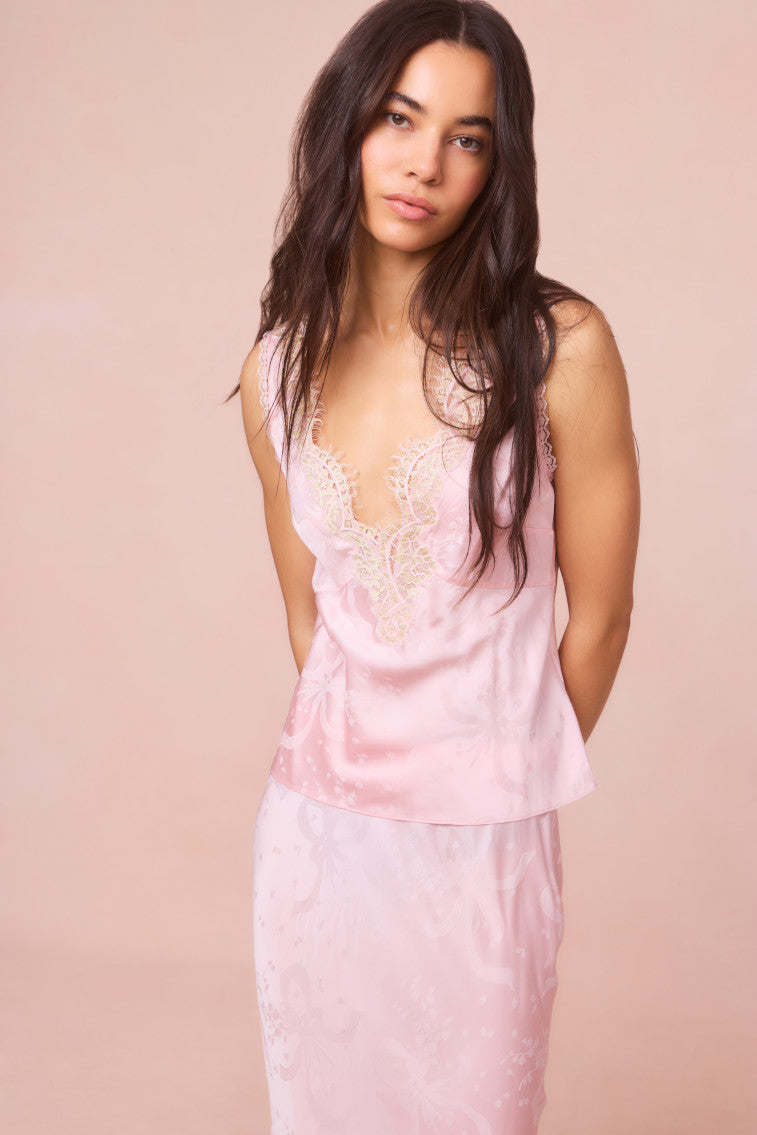 Adette Silk-Blend Jacquard Top-morningim