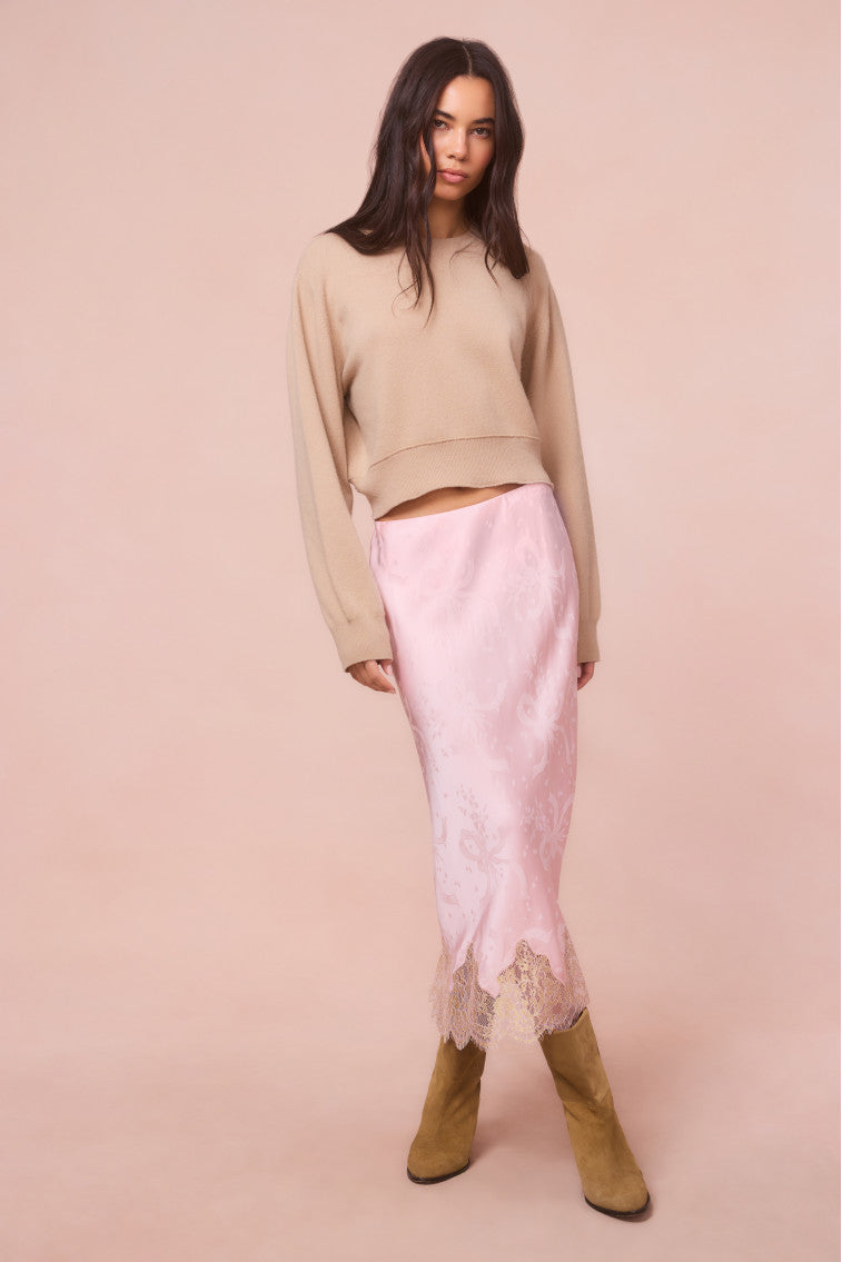 Malina Silk-Blend Jacquard Maxi Skirt-morningim