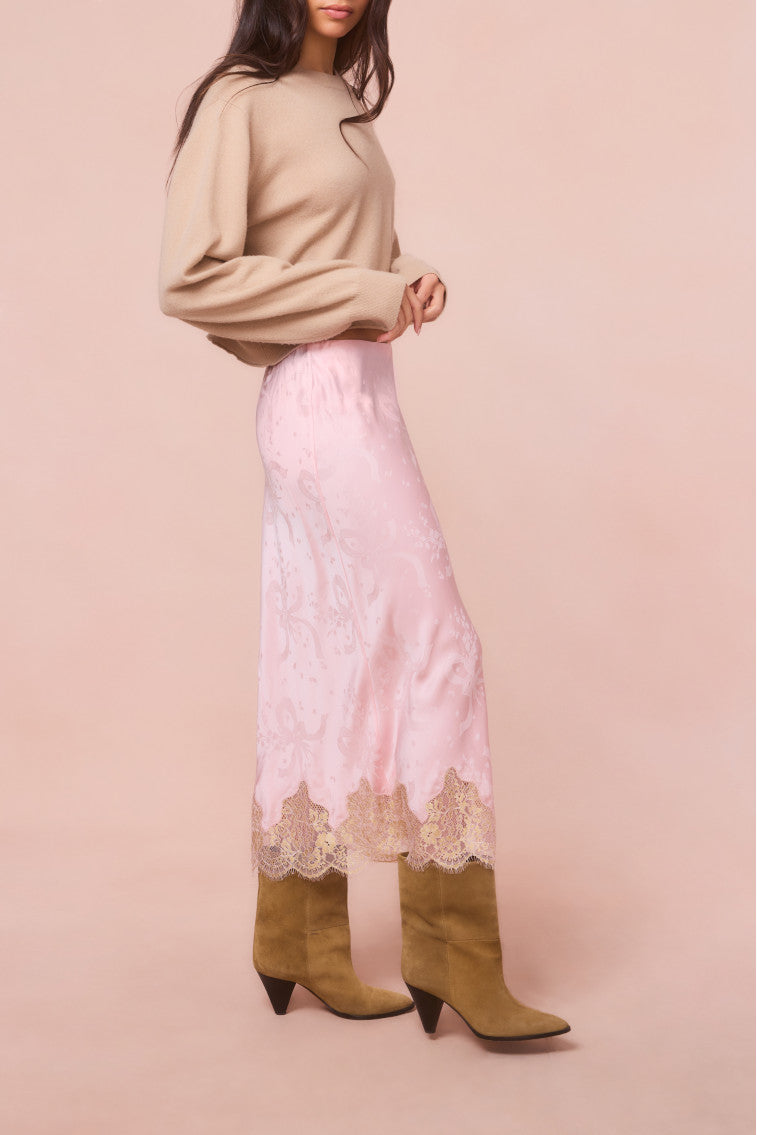 Malina Silk-Blend Jacquard Maxi Skirt-morningim