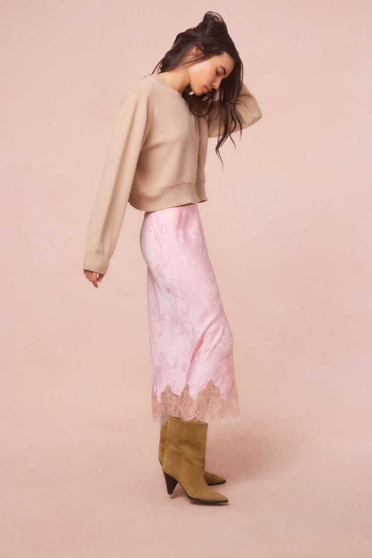 Malina Silk-Blend Jacquard Maxi Skirt-morningim