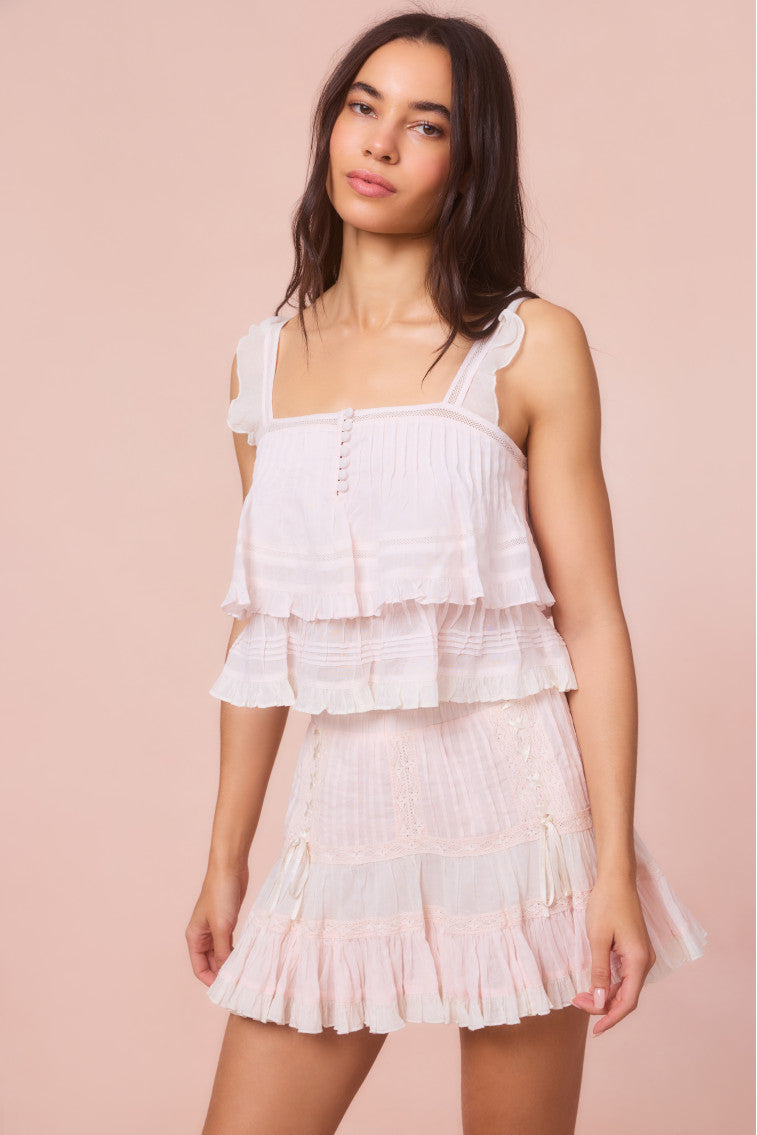 Novalee Cotton Peplum Ruffle Top-morningim