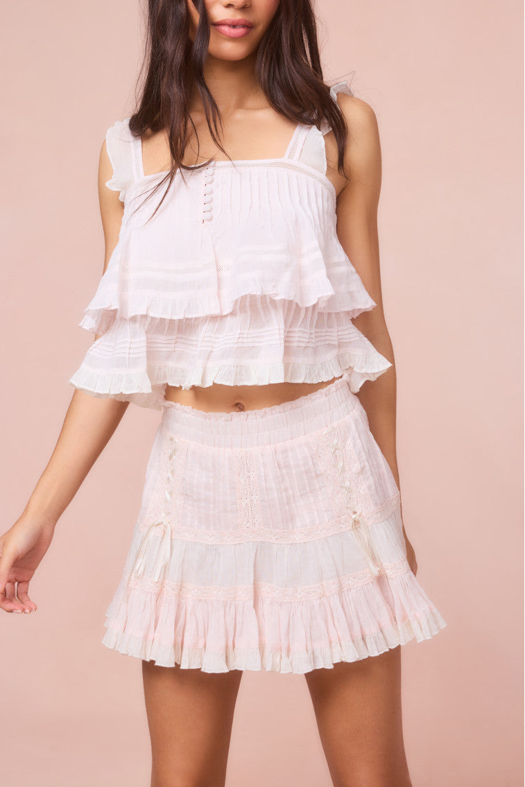 Novalee Cotton Peplum Ruffle Top-morningim