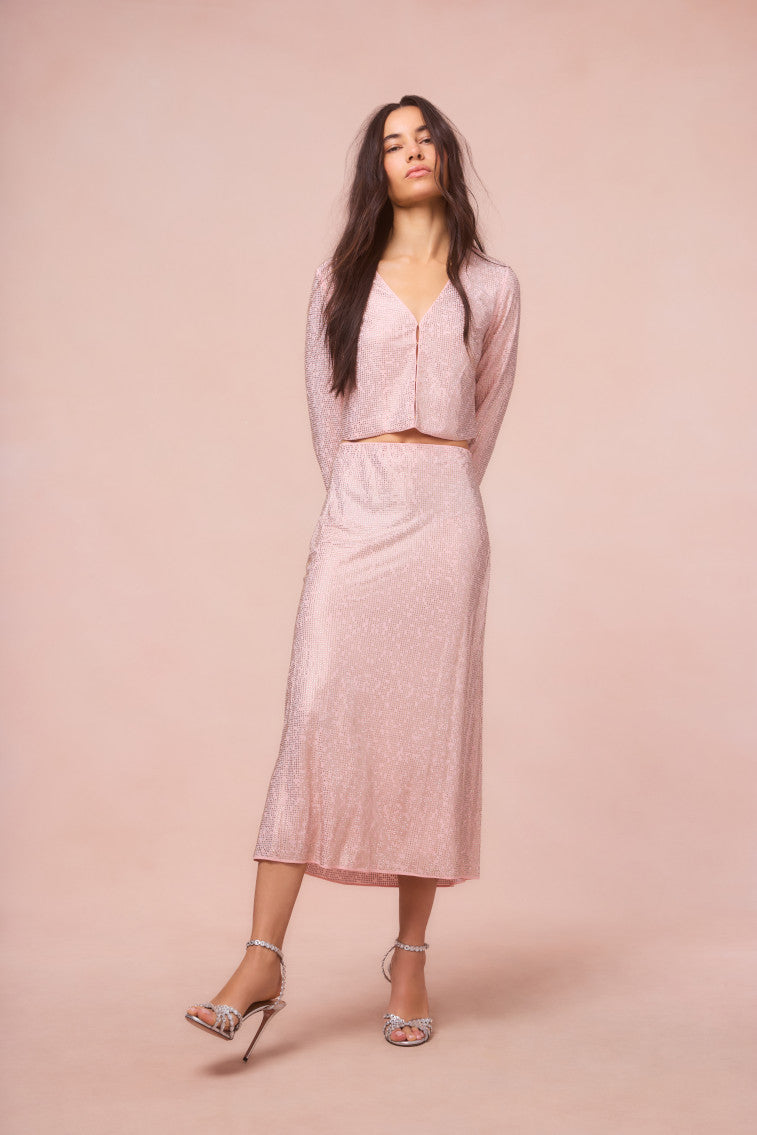 Samaria Crystal Midi Skirt-morningim
