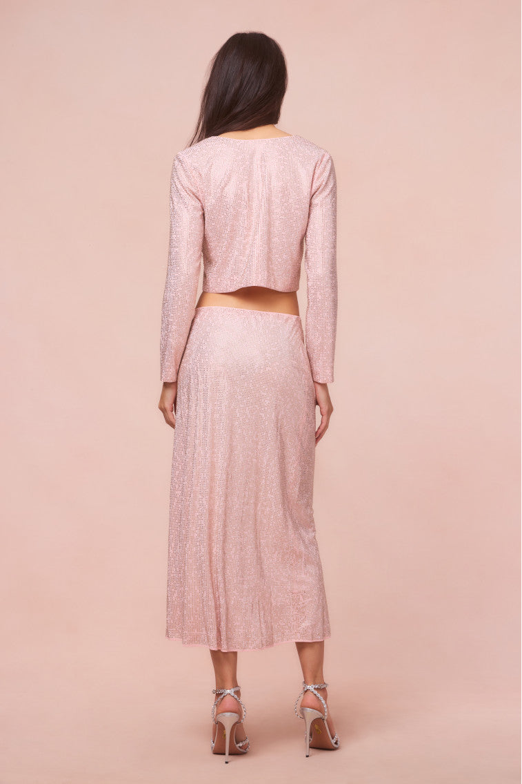 Samaria Crystal Midi Skirt-morningim