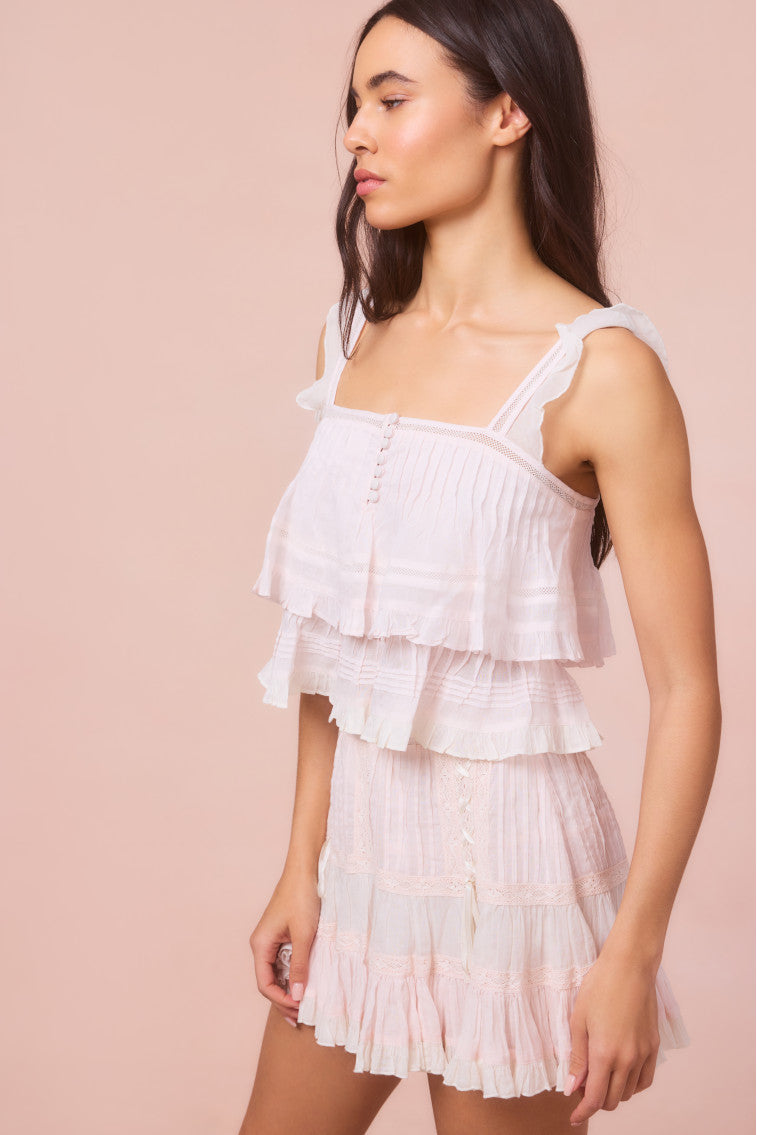 Trevina Cotton Mini Skirt-morningim