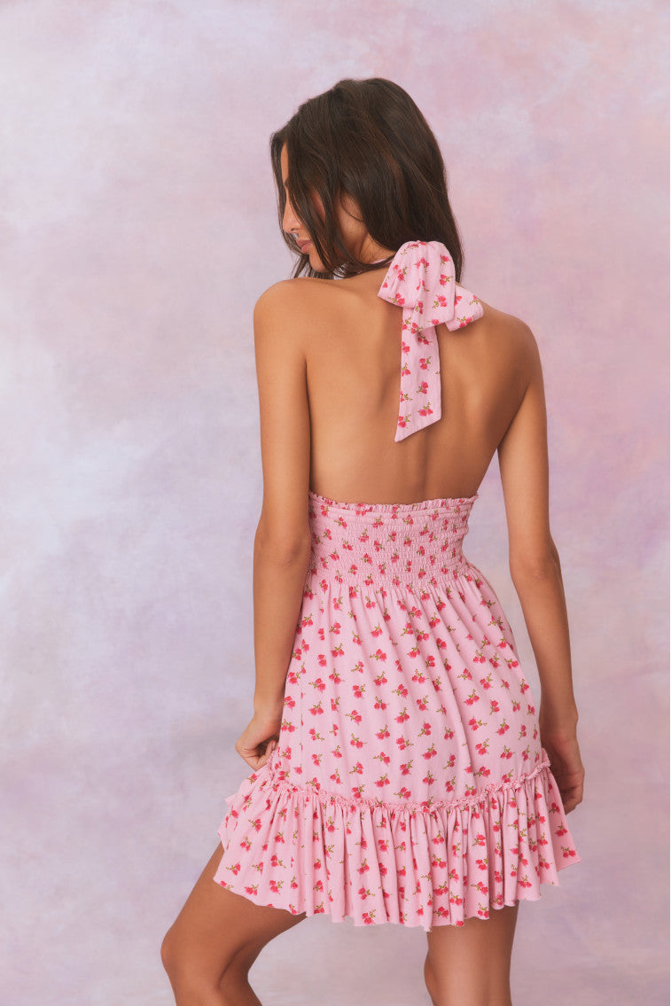 Aisling Halter Cotton Mini Dress-morningim